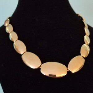 Vintage Monet Pebble Link Chucky Gold Tone Necklace, 17 inches. Mobwife